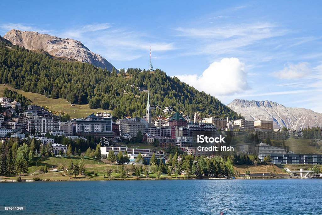 En fin d'après-midi au St.Moritz, l'Engadine, Suisse - Photo de Alpes européennes libre de droits