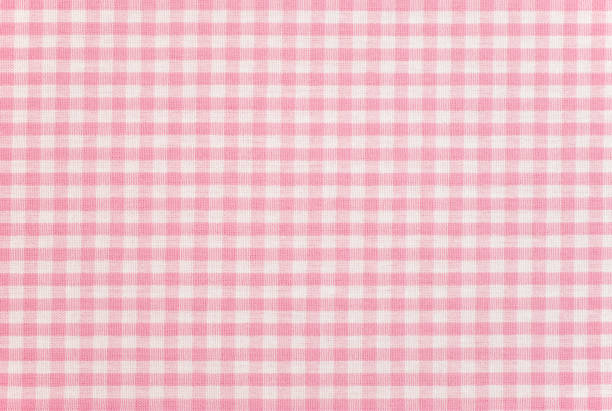 A pink gingham pattern fabric background pink and white gingham pattern fabric gingham stock pictures, royalty-free photos & images