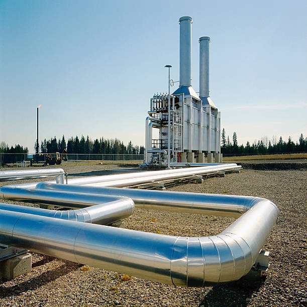 Gas Plant Detail stock photo