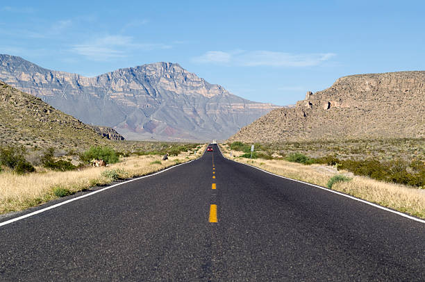 Road to Nowhere, vanishing point, Mexico  last mile stock pictures, royalty-free photos & images