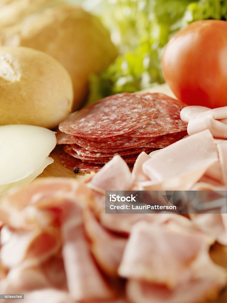 Italian Meats with Cheese and Vegetables  Baloney Stock Photo