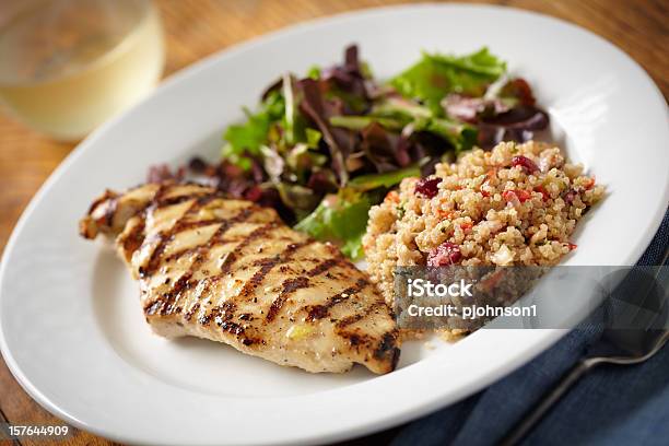 Grilled Chicken Stock Photo - Download Image Now - Quinoa, Chicken Meat, Salad