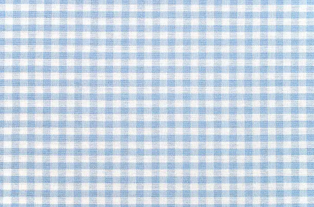 Photo of Blue-and-white checkered gingham fabric