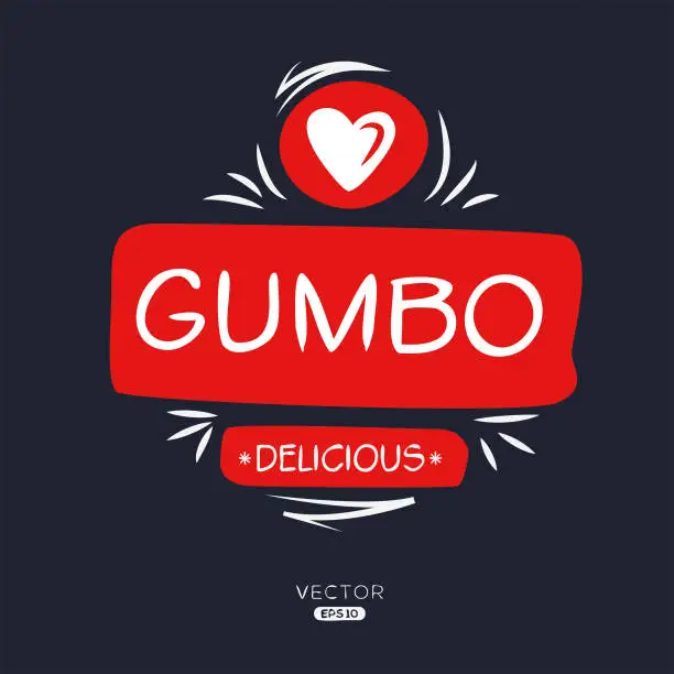 Vector illustration of Gumbo Sticker Design