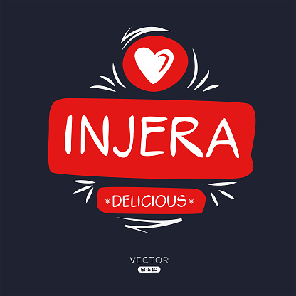 Injera Sticker Design, vector illustration.