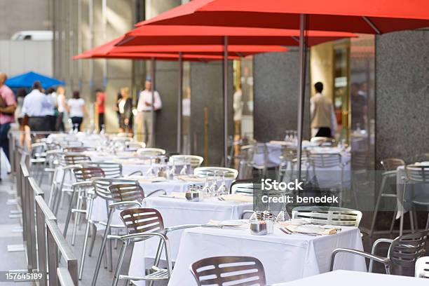 Sidewalk Restaurant Stock Photo - Download Image Now - New York City, Outdoors, People