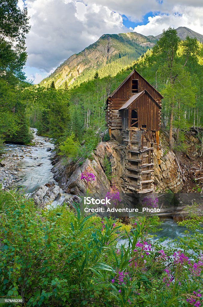 Crystal Mill, Colorado, USA - Lizenzfrei Alpenglühen Stock-Foto