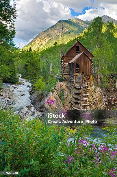 Crystal Mill Kolorado Usa - zdjęcia stockowe i więcej obrazów Alpenglow - Alpenglow, Fotografika, Góra