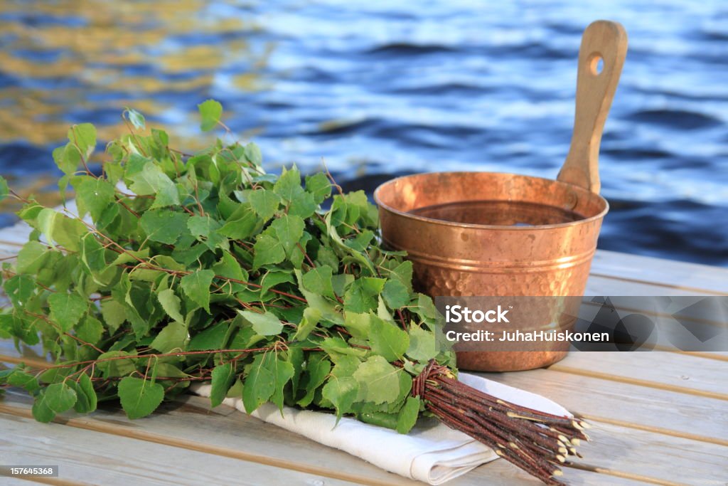 Sauna finlandesa equipamentos - Foto de stock de Finlândia royalty-free