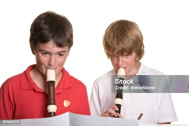 Photo libre de droit de École Enfants Jouant De La Musique Enregistreurs Léducation banque d'images et plus d'images libres de droit de Enfant