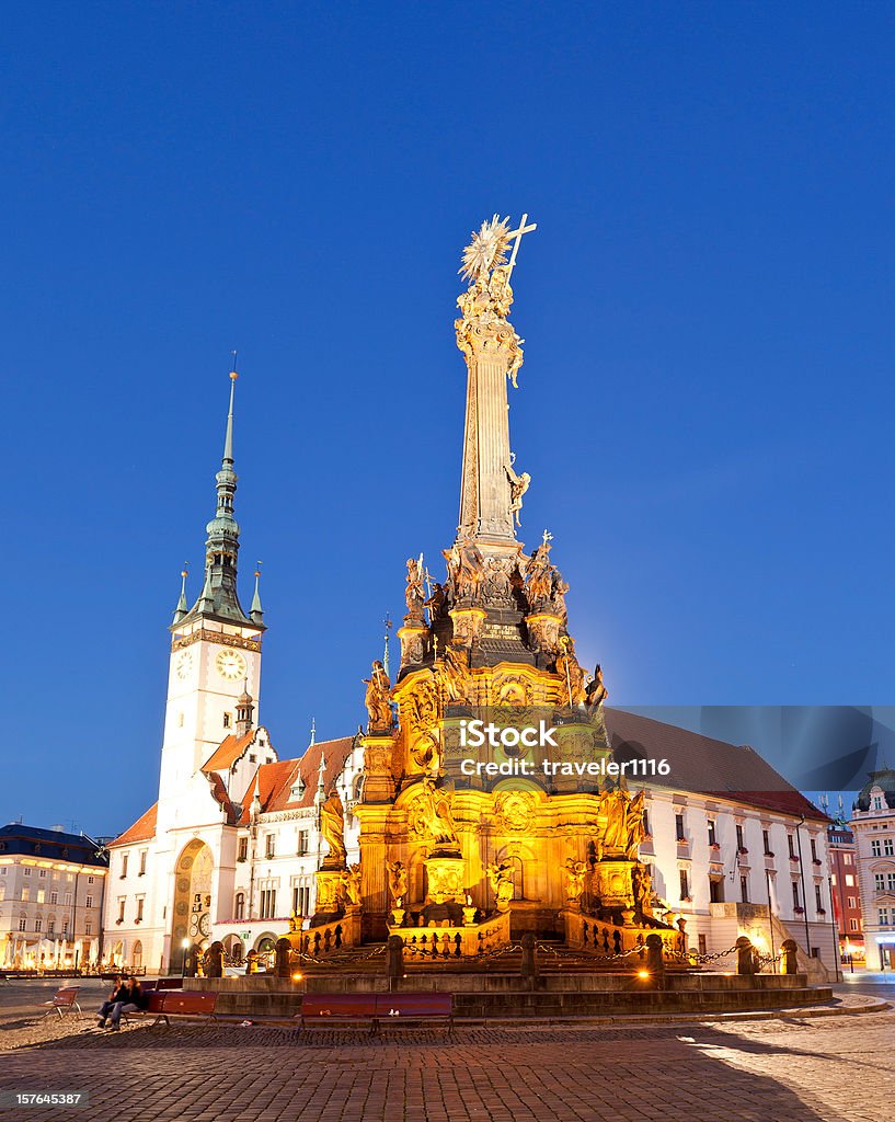 Colonna della Santissima Trinità a Olomouc, Repubblica Ceca - Foto stock royalty-free di Olomouc