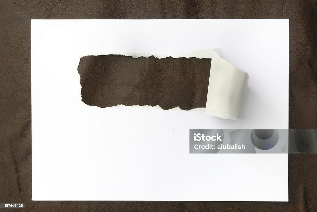Rasgado de papel - Foto de stock de Cuero libre de derechos