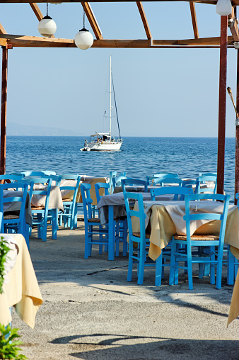 Greek tavern by the sea.
