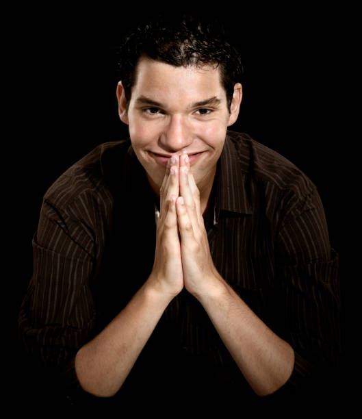 istock Young Man Portrait on Black 157645890