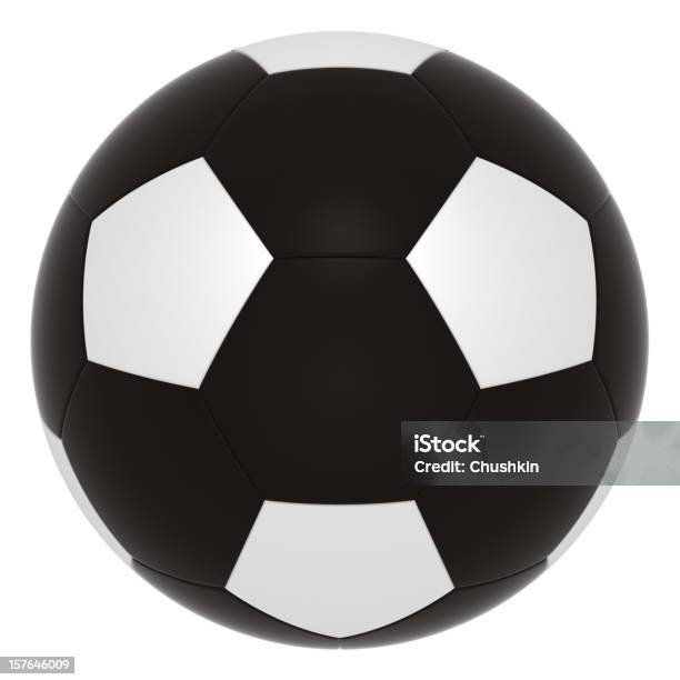 Nero Football - Fotografie stock e altre immagini di Calcio - Sport - Calcio - Sport, Clip art, Colore nero