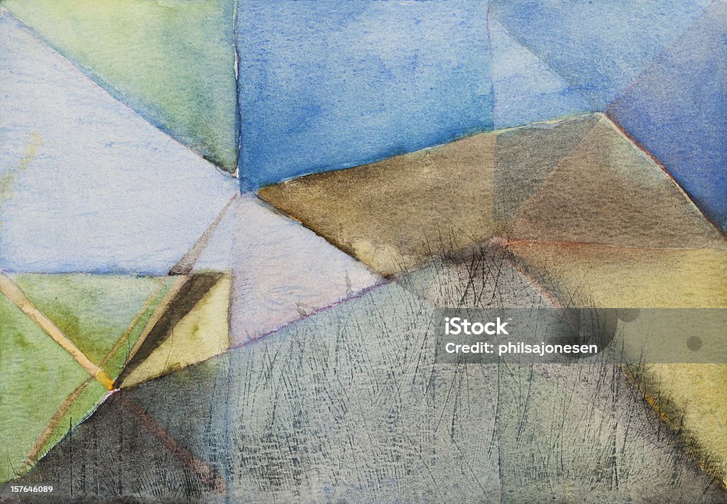 Triangles Abstract Painting  Abstract stock illustration