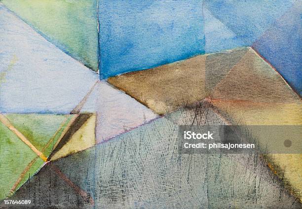 Triangles Abstract Painting Stock Illustration - Download Image Now - Abstract, Shape, Art