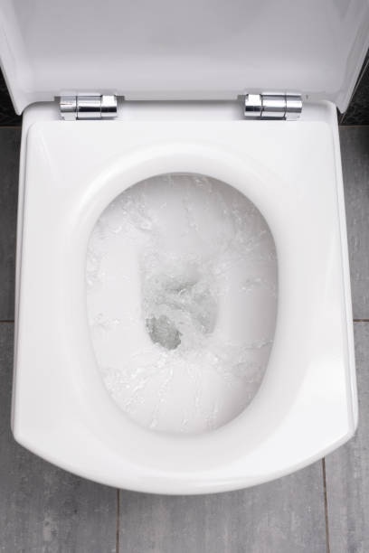 istock Flushing water in the toilet bowl 1576462041