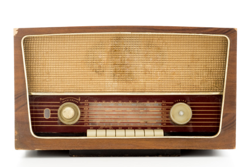 60's Vintage Radio Retro Style on Light Background