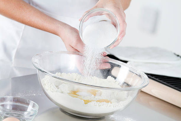 istock Close-up of cookie dough mixture in a clear bowl 157646503