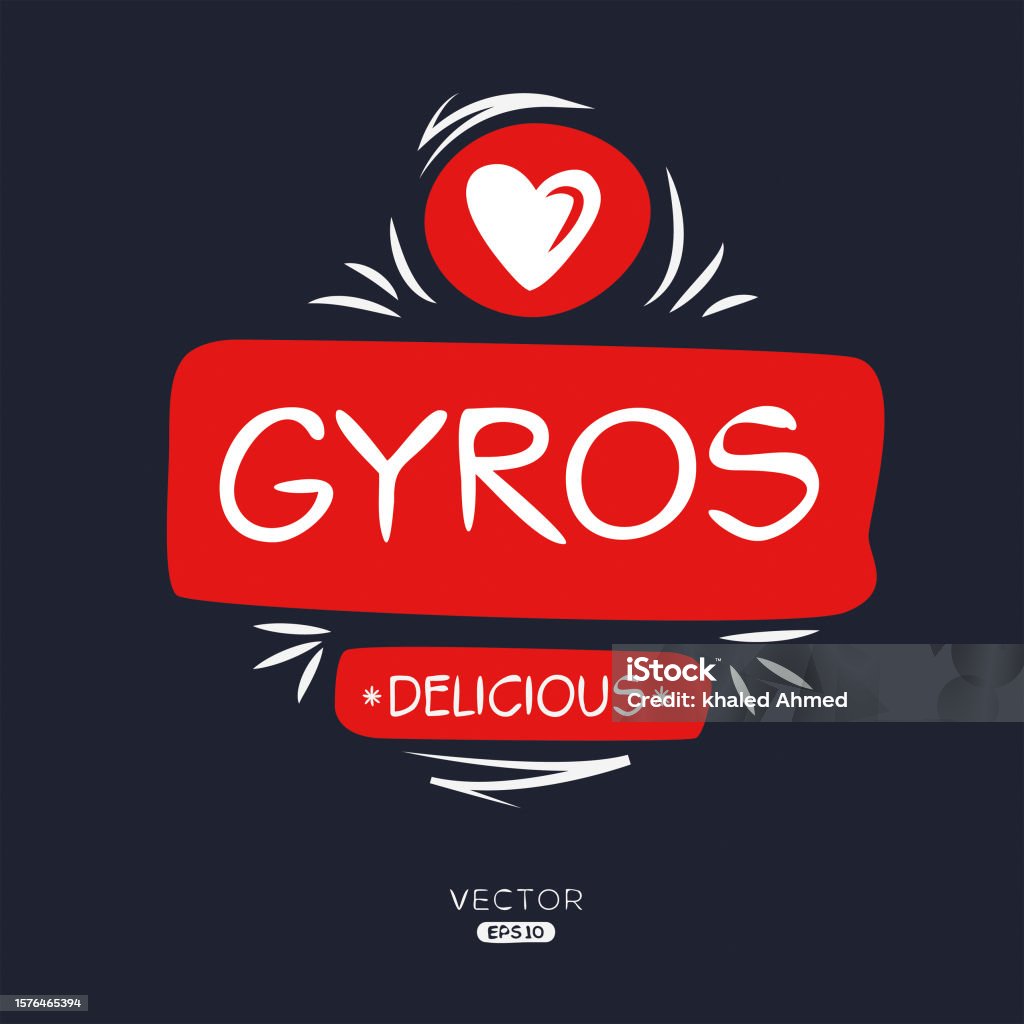 Gyros Graphics Gyros Sticker Design Stock Illustration - Download Image Now - Arab ...