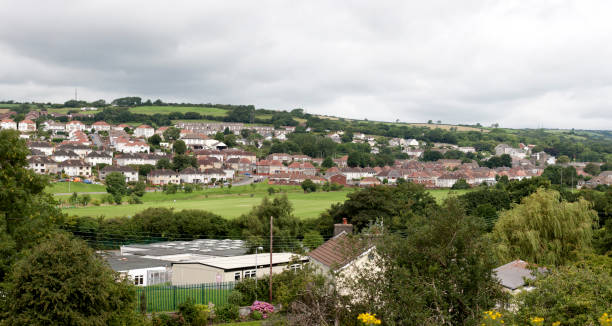 istock Morning sunlight on welsh town municipal housing 157646656
