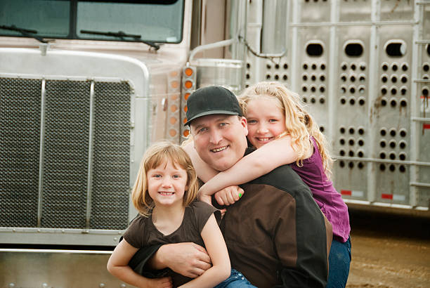 istock Truck Driver and his Daughters 157646703