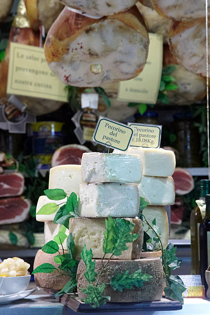 istock Display of parma hams and cheeses 157646717