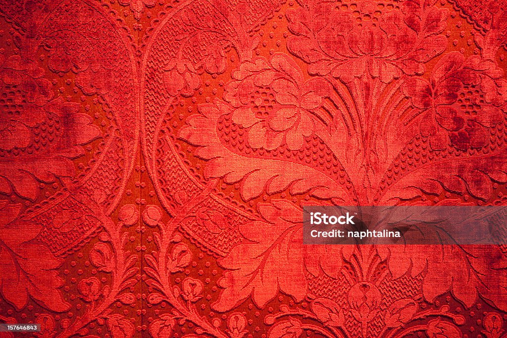 Antiguo de pared de terciopelo rojo - Foto de stock de Terciopelo rojo - Material libre de derechos