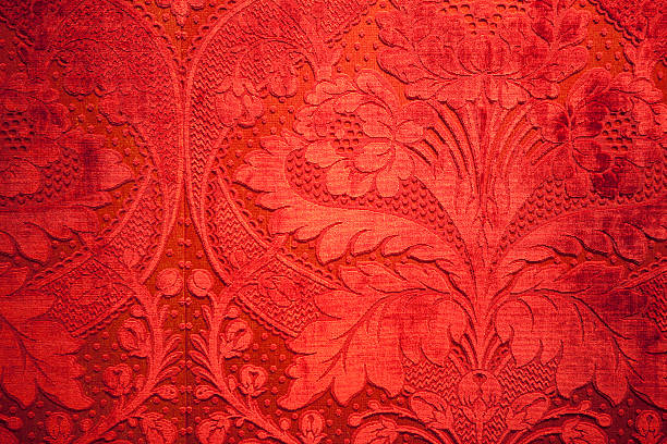 Antiguo de pared de terciopelo rojo - foto de stock