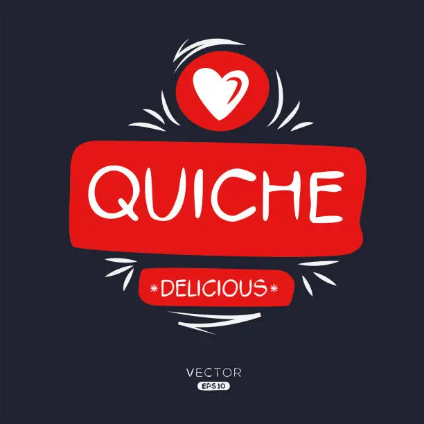 Vector illustration of Quiche Sticker Design