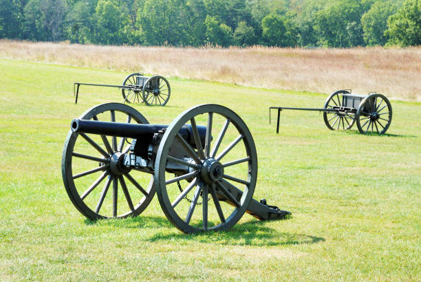 istock American Civil War cannon and ammunition wagons 157646931