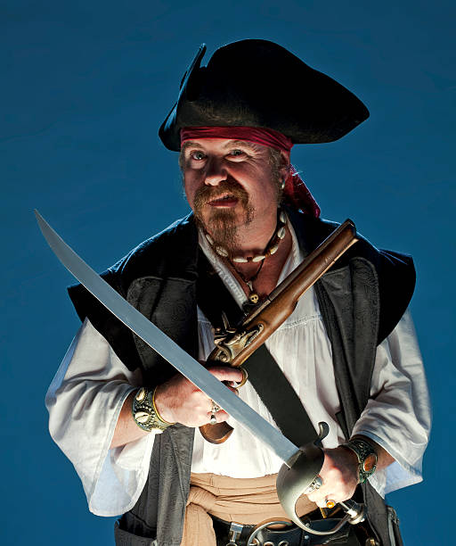 istock Pirate with Pistol and Sword, Close-up. 157646935