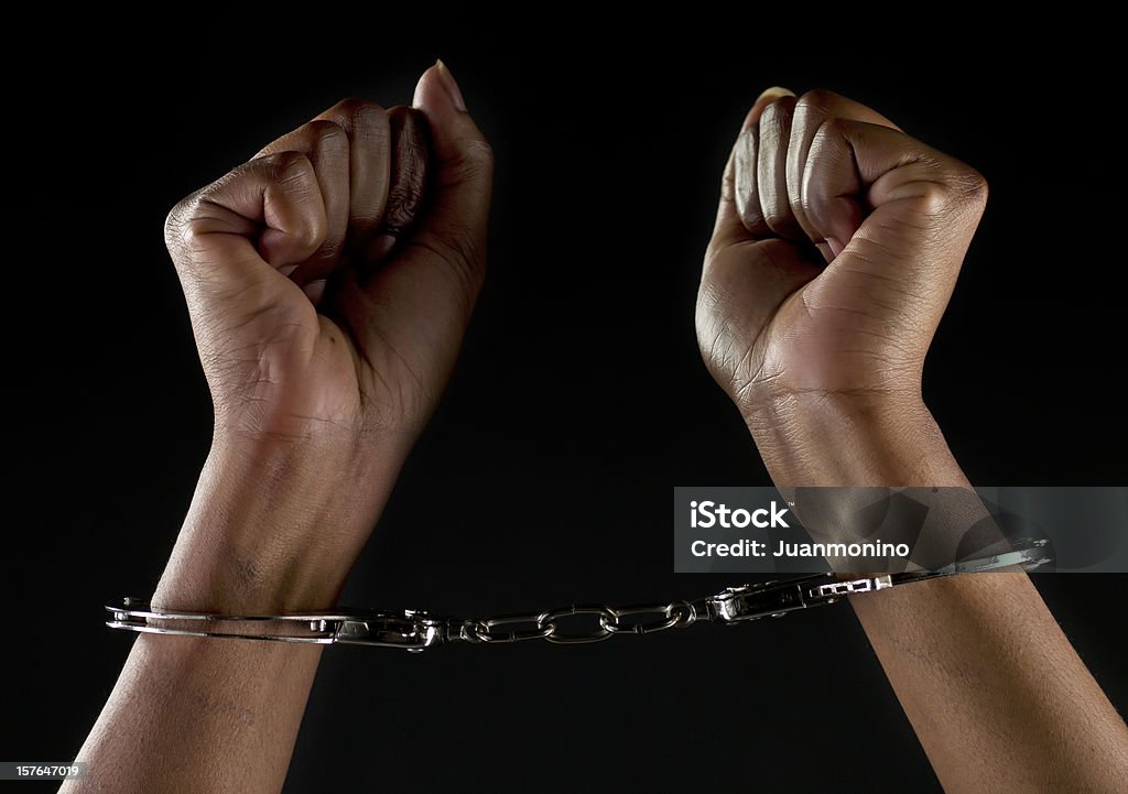 Handcuffed Mãos - Royalty-free Mulheres Foto de stock