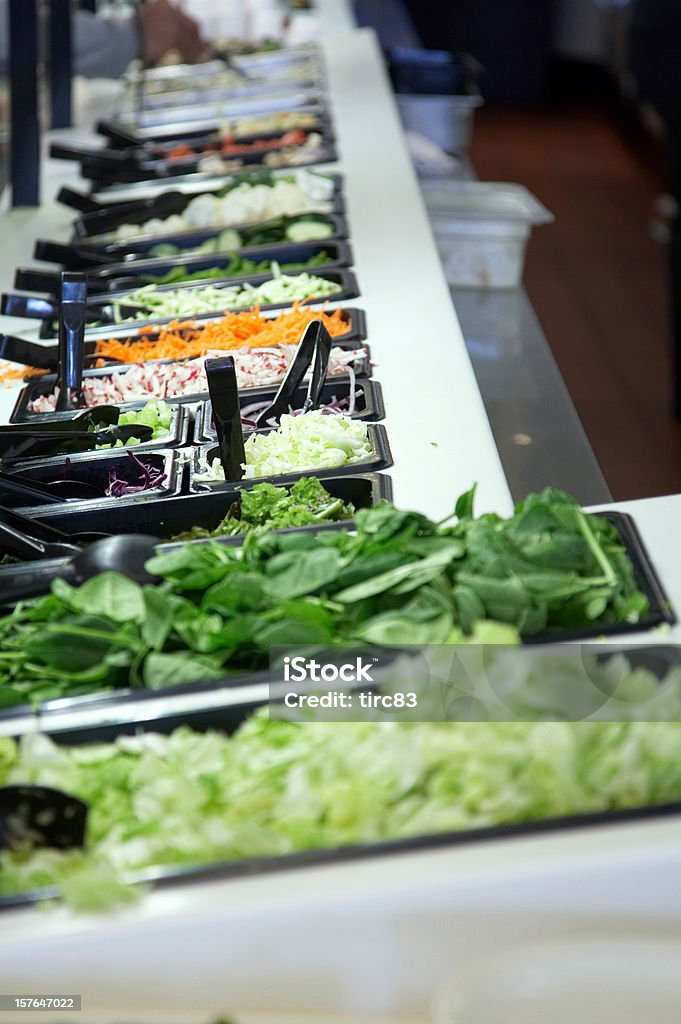 Salad bar vista Buffet Stock Photo