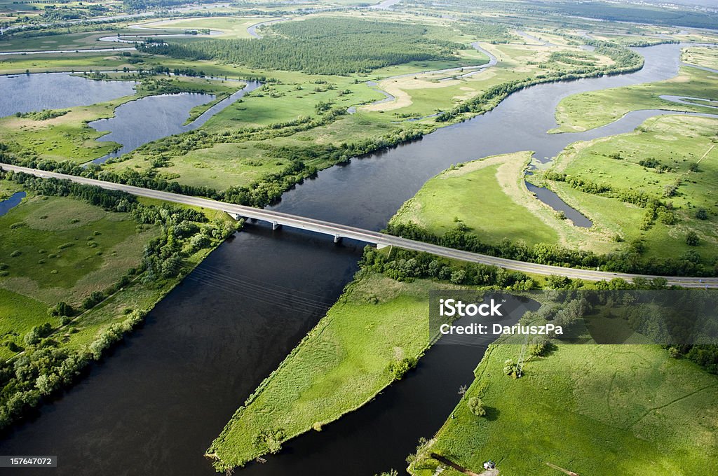 Luftbild von der Autobahn - Lizenzfrei Ansicht aus erhöhter Perspektive Stock-Foto
