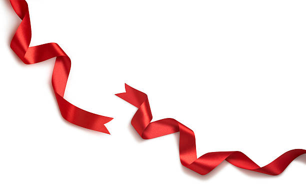 red ribbon stock photo