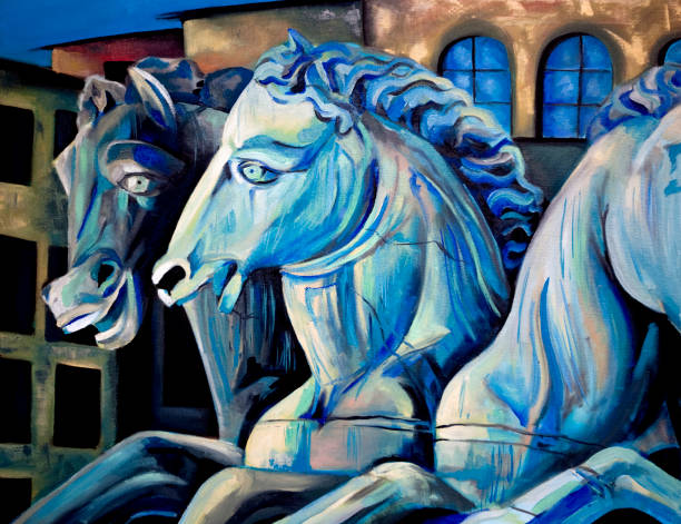 istock Oil Painting of Ancient Horses 157647734