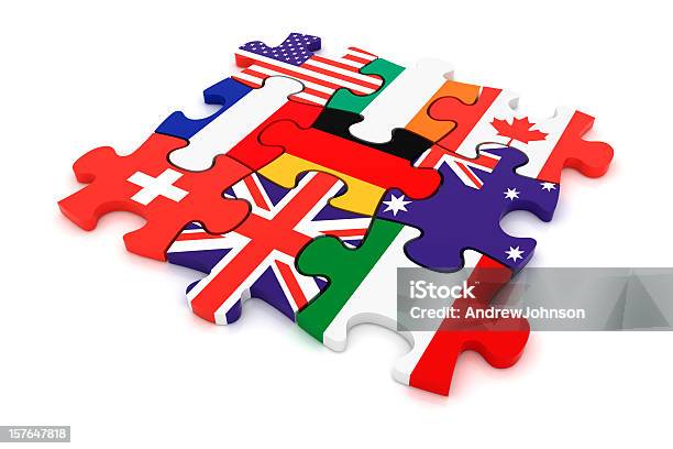 Land Puzzle Konzept Stockfoto und mehr Bilder von Puzzleteil - Puzzleteil, Australien, Australische Flagge