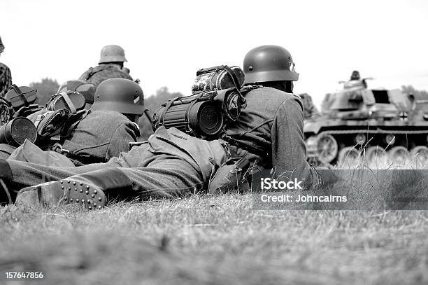 Battlefield Troops Stock Photo - Download Image Now - World War II, Old-fashioned, War
