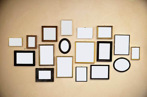 istock picture frames on vintage wall painting 157648402