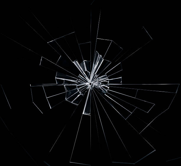 Broken glass stock photo