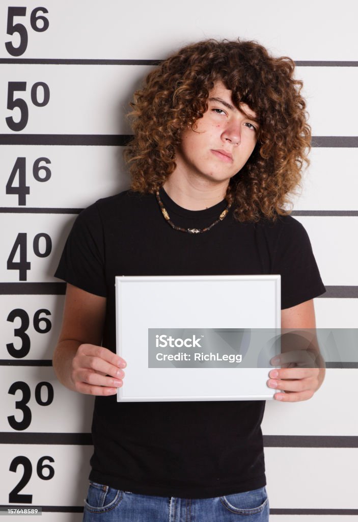 Mugshot de una adolescente - Foto de stock de Foto policial libre de derechos