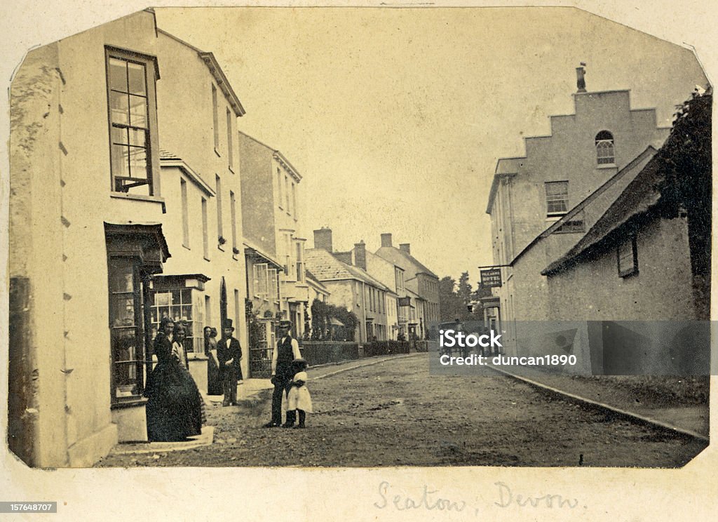 Seaton Devon Vintage Photograph  Black And White Stock Photo