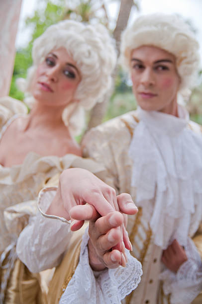 istock Two models in French Ancient Costumes 157648797