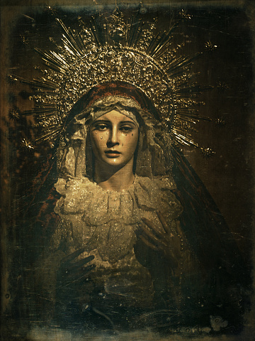 virgin at ronda church, plaza del socorro