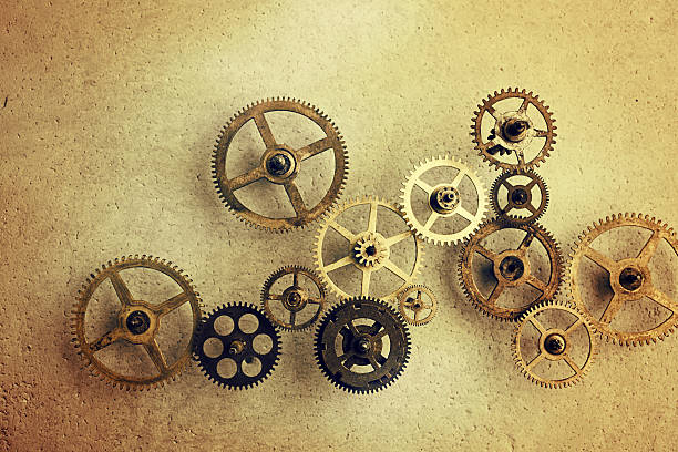 working process Business concept. steampunk style stock pictures, royalty-free photos & images
