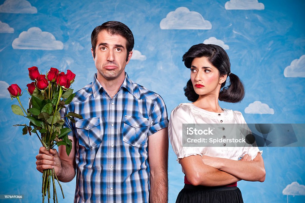 Grand dadais avec Roses rouges sur une Date - Photo de Fleur - Flore libre de droits