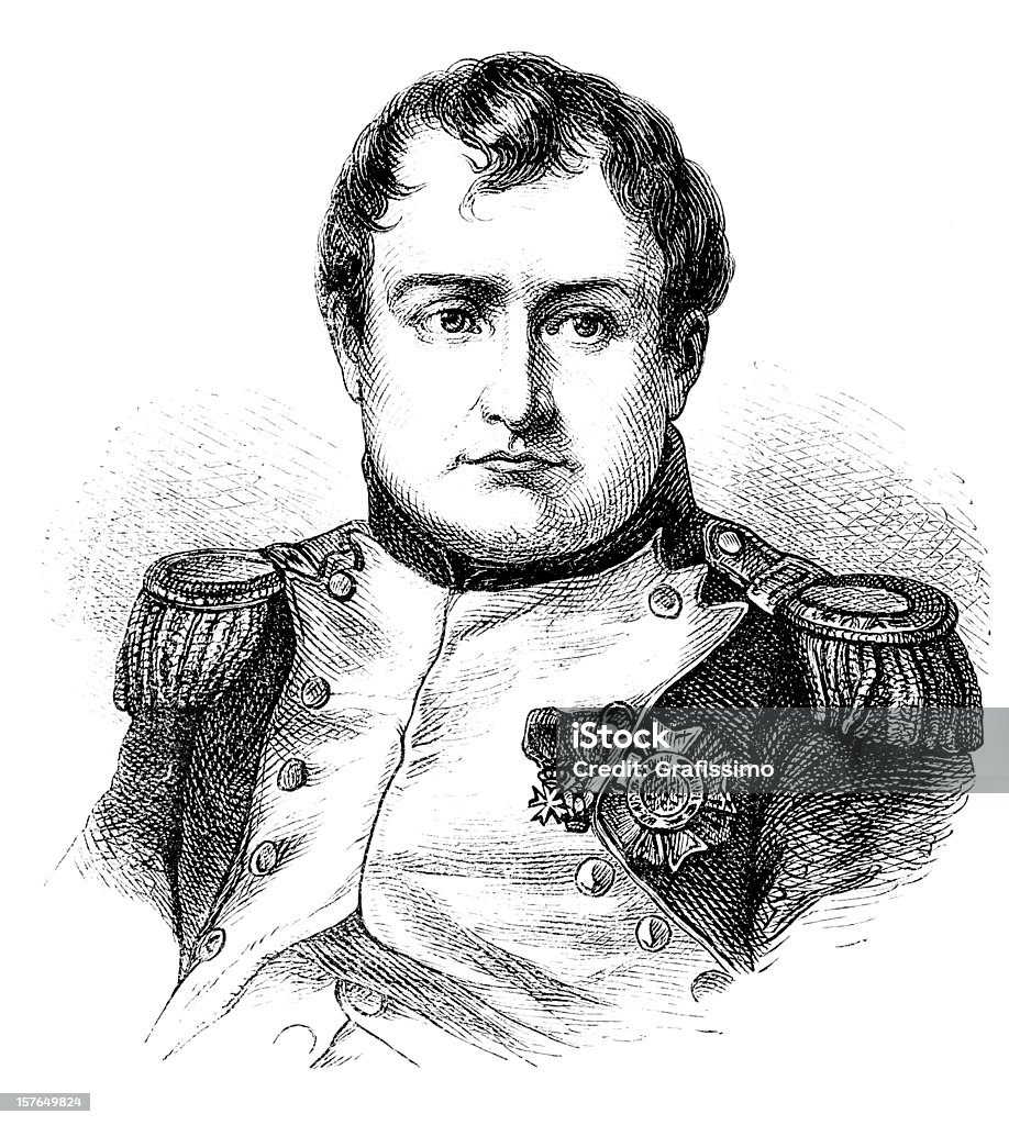 Grawerunek Cesarza Napoleon Bonaparte 1870 - Zbiór ilustracji royalty-free (Napoleon Bonaparte)