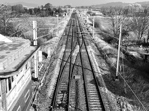 Newark, NJ- October 31, 2011: A train of Amtrak stopped at Newark Station, New Jersey.